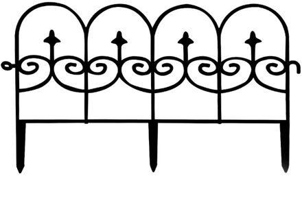 5Pcs 33*60Cm Tuin Hek Decoratieve Plastic Retro Zwart Duurzaam Hek Voor Outdoor Pastorale Bruiloft Decoratie