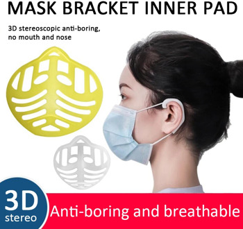 5pcs 3D Mouth Mask Support Breathing Assist Help Mask Inner Cushion Bracket Food Grade Silicone Mask Holder Breathable Valve