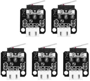 5Pcs 3D Printer Accessories X/Y/Z Axis End Stop Limit Switch 3Pin N/O N/C Control Easy to Use Micro Switch for CR-10 Series Ende
