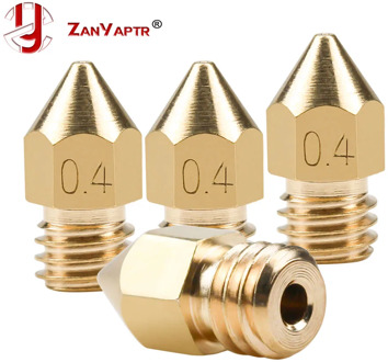 5Pcs 3D Printer Brass Copper Nozzle Mixed Sizes 0.2/0.3/0.4/0.5 Extruder Print Head For 1.75MM MK8 Makerbot