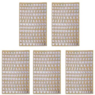 5Pcs 3Mm Alfabet Letters Chunky Glitter Epoxyhars Decoratieve Stickers Engkish Letters Cijfers Uv Epoxyhars Vullingen S-A