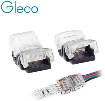5PCS 4PIN 10mm RGB connector to wire connector for LED Strip Lights 5050 RGB No Screws No Soldering