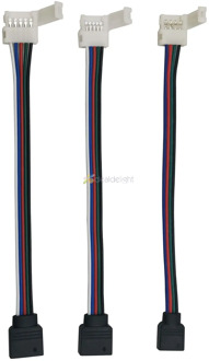 5pcs 4pin 5pin 10mm 12mm LED Strip Connector Clip Female Connector Cable 15cm Wire For 5050 RGB RGBW RGBWW LED Strip Light