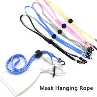 5PCS 5 Colors Mask Lanyard Set Face Mask Hanging Hook Rope Mask Storage Rope 60cm Adjustable Masks Extension Straps With Hooks