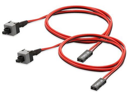 5Pcs 50Cm 2 Pin Sw Pc Power Kabel Op/Off Drukknop Computer Case Herstart Schakelaar Draad