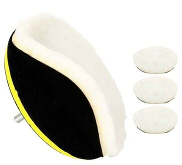 5Pcs 6 Inch Polijsten Pad Wol Wiel En Mop Set Voor Auto Polijstmachine Voor Boor