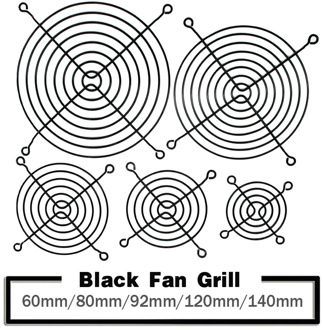 5PCS 60mm 80mm 90mm 92mm 120mm 140mm Black Metal Mesh Finger Guard Protective Net Fan Grill Computer Case Fan Grill