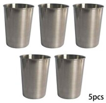 5Pcs 70/180Ml Rvs Metalen Mok Bier Beker Wijn Kopjes Koffie Tumbler Thee Melk Kid Glad oppervlak Comfortabele Grip Handvat