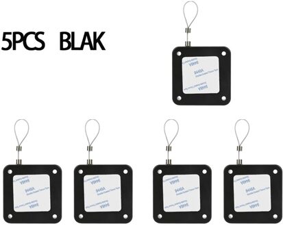 5Pcs 800G Pull Automatische Sensor Deur Dichter Automatisch Dicht Voor Alle Deuren Punch-Gratis Staal Touw 2 kleur & 10 Haak Lengte 1.2M 5stk blak