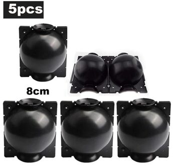 5Pcs 8Cm Fruit Plant Boom Wroeten Bal Wortel Doos Plastic Transparante Bloem Enten Rooter Groeiende Hoge Druk fokken zwart