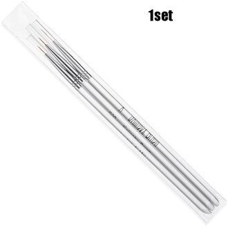 5Pcs Acryl Uv Gel Nail Art Builder Brush Pen Set Nail Art Brush Schilderij Tekening Borstel Manicure MULTI