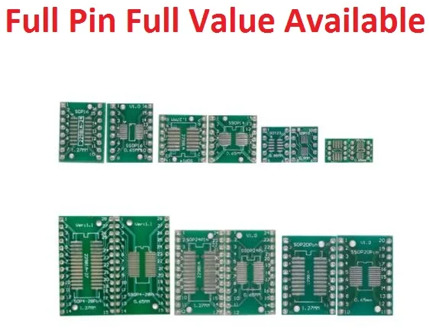 5PCS adapter PCB Circuit Board Kit SMD QFP LQFP QFN FQFP Turn To DIP SOP MSOP SSOP TSSOP SOT23 8 10 14 16 20 24 28 SMT To DIP
