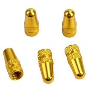 5Pcs Aluminium Road Mtb Bike Buis Band Fietsband Wiel Fv Frans Ventiel Cap Presta Air Valve Caps goud