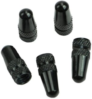 5Pcs Aluminium Road Mtb Bike Buis Band Fietsband Wiel Fv Frans Ventiel Cap Presta Air Valve Caps zwart