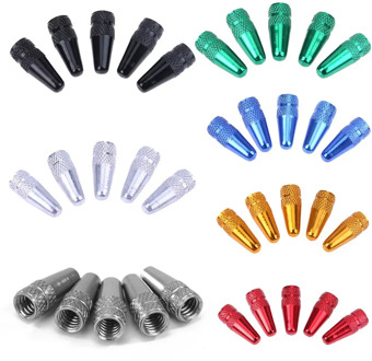 5PCS Aluminum Alloy Bicycle Presta Valve Caps Bisiklet Aksesuar High Pressure Spikes Tire Valve Dust Cover For Bike Accessories