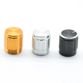 5Pcs Aluminum Potentiometer Knob Cap Inner Volume Control Rotary Switch 15*17mm 15x17mm Ship Black gold silver 6mm holes