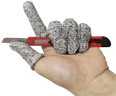 5pcs! Anti-cut finger cots level 5 safety cut resistant safety gloves for Kitchen, Work, Sculpture Picker Fingertips Protector