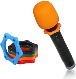 5Pcs Anti-Rolling Circle Schokbestendig Rubber Bescherming Cover Voor Draadloze Microfoon Anti-Slip Ring Voor Mic Zachte siliconen Case