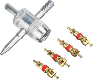 5Pcs Auto Bike Tyre Verzinkt Ventiel Reparatie Remover Tool Ventiel Cores Kit Voor Band Reparatie Tools