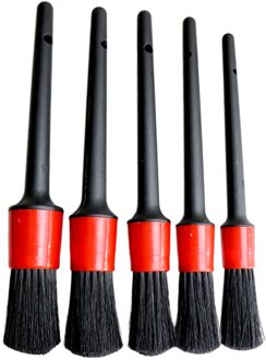 5Pcs Auto Detaillering Borstel Auto Borstels Schoonmaken Wiel Tire Air Vent Dashboard Detaillering Borstel Auto Interieur Detail Gereedschap 5stk car brush