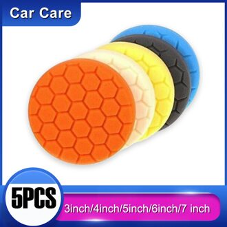 5Pcs Auto Polijsten Waxen Spons Wiel Polijsten Disc Kit Set 3Inch M10 Spons Disc Pad Voor Auto Polijstmachine polijsten Buffing Auto 3 duim