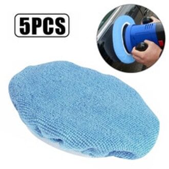 5Pcs Auto Polijstmachine Pads 5-6 "Microfiber Auto Polijsten Polijstmachine Waxen Motorkap Buffing Pads Cover Kit Polijstmachine pads