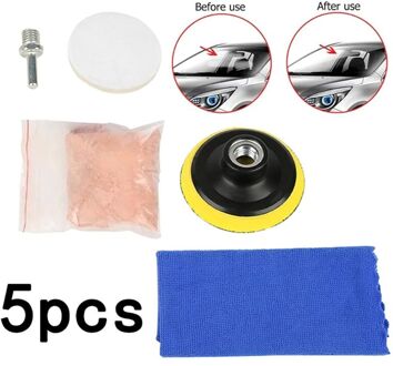 5Pcs Auto Polish Glas Voorruit Polijsten Kit Scratch Removal Vensterglas Tool