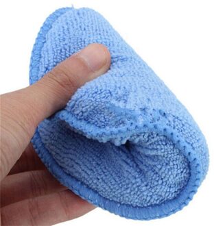 5Pcs Auto Zachte Waxen Spons Applicator Pad Microfiber Blauw Ronde Polijsten Spons Automobiel Dust Remover