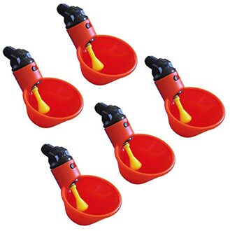 5Pcs Automatische Kip Drinkbeker Schroefdop Drinker Water Kom Met Tepel Pluimvee Feeder Kwartel Drinken Poulailler
