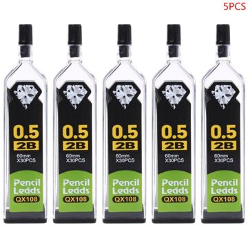 5Pcs Automatische Potlood Student Schrijven Art Schets Kleur Staaf Voor Automatische Potlood Tanken Onderdelen 0.3/0.5/0.7/0.9M 0.5mm
