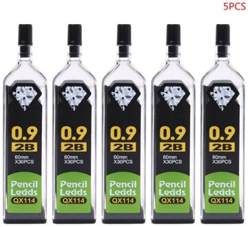 5Pcs Automatische Potlood Student Schrijven Art Schets Kleur Staaf Voor Automatische Potlood Tanken Onderdelen 0.3/0.5/0.7/0.9M 0.9mm