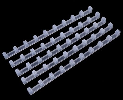 5pcs Bijenteelt Bar Bee Hive Frame Voorkomen Agitatie Plastic Wit Interval 37cm anti schudden voor bijenkorf frame