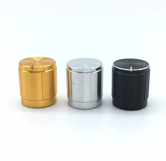 5pcs Black Silver Golden Aluminium Alloy Switch Caps 15x17mm Potentiometer knobs Encoder Switch Plum Shaft D Axis Half Shaft