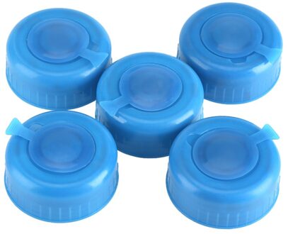 5Pcs Blauw Gallon Drinkwater Fles Emmer Schroef Op Cap Vervanging Anti Splash Deksel Herbruikbare Caps Top Draad Keuken levert