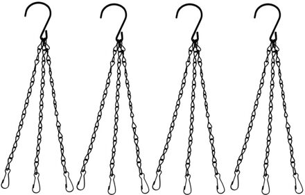 5Pcs Bloempot Opknoping Keten Mand Bloempot 3 Punt Tuin Plant Hanger Met Haken Tt-Best