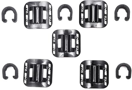 5Pcs C-Type Vaste Klem Remkabel Gids Fiets Tubing Aluminium C Vorm Clip Fietsen Levert nee.1