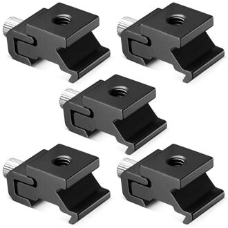 5Pcs Camera Metalen Koude Schoen Shoe Flash Bracket Mount Adapter Met 1/4 Statief Schroef Voor Light Stand Statief