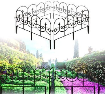 5Pcs Decoratieve Tuin Hek Outdoor Hekwerk Landschap Patio Path Grens Rand Hekken Rand Sectie Panelen 24X13 Inch