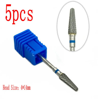 5pcs Dental Tungsten Carbide Burs Nail Drill Bits Nail Cutter Nail Art Manicure Tools 2.35mm Shank Dental Lab Rotary Tool