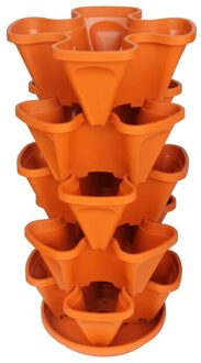 5Pcs Dimensionale Drie-Bloemblaadje Bloempot Aardbei Bekken Multi-layer Bovenop Teelt Pot Groente Fruit Planten Pot
