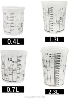 5Pcs Disposable Graduated Clear Plastic Paint Mixing Cups Calibrated Mixing Ratios Measuing Cups For Paint Resin Tools S19 20