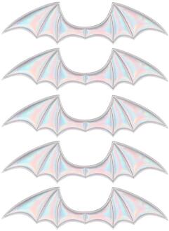 5Pcs Diy Haar Schoenen Kleding Decoratieve Accessoires Vleermuis Vleugels Haar Ornament wit