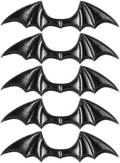 5Pcs Diy Haar Schoenen Kleding Decoratieve Accessoires Vleermuis Vleugels Haar Ornament zwart