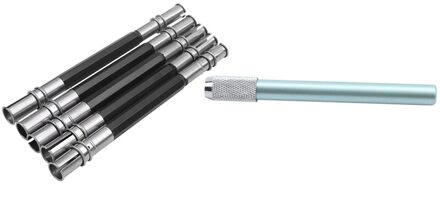 5Pcs Dubbele Hoofd Potlood Extender Houder Potlood Verlenger Tool Met 6 Stuks Metalen Potlood Verlenger Extender Houder