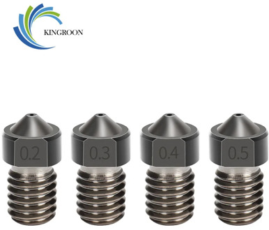 5pcs E3D V5 V6 Stainless Steel Nozzle 0.2mm 0.3mm 0.4mm 0.5mm 0.6mm 0.8mm Thread M6 Nozzle 3D Printer Part 1.75mm 3.0mm Filament