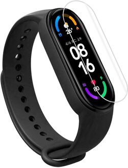 5Pcs Explosieveilige Film Voor Xiaomi Mi Band 6 Screen Protector Xaomi Xiomi Xioami Miband Band6 Beschermende Film bubble Gratis
