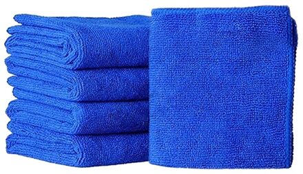5Pcs Fabulous Grote Blauwe Wassen Doek Car Auto Care Microfiber Cleaning Handdoeken