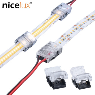 5PCS FOB COB LED Strip Connector for 12V 5V 24V 10mm / 12mm 2pin Single Color IP20 240 280 300 LEDs Board to Wire