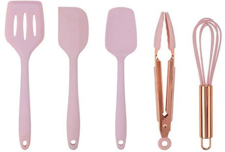 5Pcs Food Grade Non Stick Boter Koken Siliconen Spatel Set Cookie Pastry Schraper Taart Bakken Spatel Siliconen Spatel