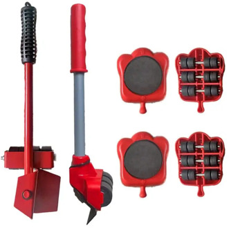 5Pcs Furniture Transport Roller Set Removal Lifting Moving Tool Heavy Object Mover Household Furniture Mobile Slides Trolley